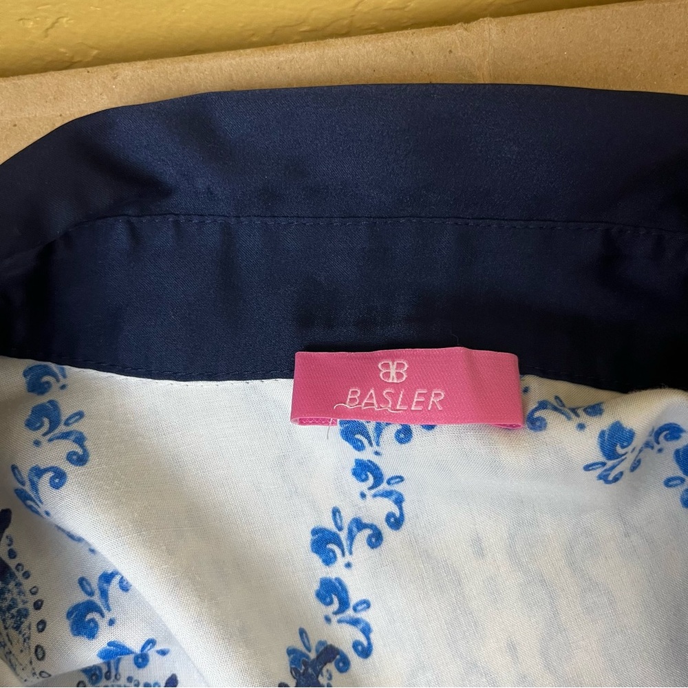 Basler White Patterned Button Down Shirt - Picture 6 of 8
